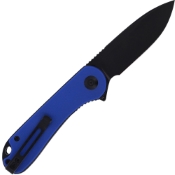 Elementum Folding Knife - Blue G10 Handle - Black S/S Liner - Versatile and sleek. Explore at Mrknife.com.